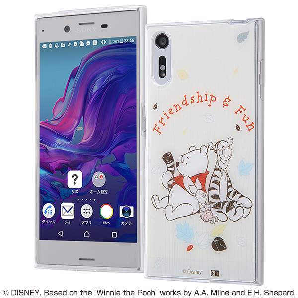 ディズニー Xperia XZs/XZ ハイブリッド ケース カバー 耐衝撃 衝撃吸収 [ TPUケース＋背面パネル 着せ替え可能 ] 軽量 くまのプーさん20 IJ-RDXZSTP/PO020