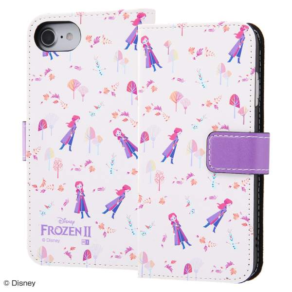 ディズニー iPhone SE（第2世代）/8/7/6s/6 手帳型 ケース カバー マグネット式 ICカード収納 大きめ収納 『アナと雪の女王2/総柄』_02 IN-DP7S6MLC2/FR003