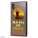 ディズニー iPhone XS/X ハイブリッド ケース カバー KAKU 耐衝撃 衝撃吸収  スクエア 軽量 かわいい オシャレ トリプルハイブリッド 『ライオン・キング/Famous scene』 IQ-DP20K3B/LK004