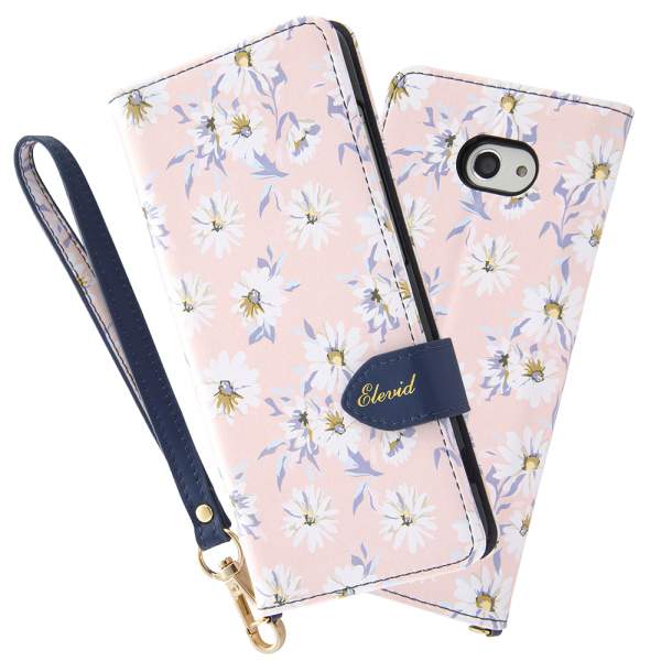 Rakuten - BASIO4 かんたんスマホ2 かんたんスマホ2+ 手帳型 ケース カバー 総花柄 ハンドストラップ付き ベージュ RT-BSO4EVC4/BE