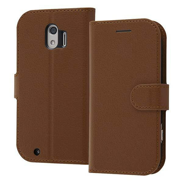 らくらくスマートフォン me F-03K 手帳型 ケース カバー シンプル マグネット ダークブラウン RT-KFK3ELC1/DK