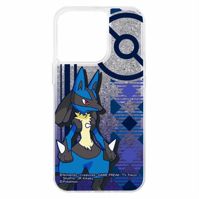 iPhone 13 Pro /『ポケットモンスター』/ラメ グリッターケース/ルカリオ