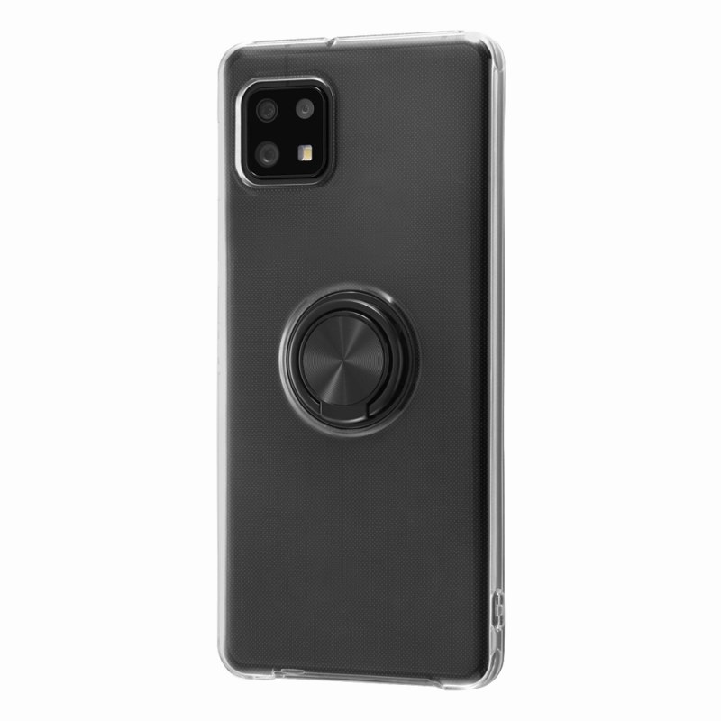 Rakuten - AQUOS sense6s/AQUOS sense6 TPUソフトケース リング付/ブラック/レッド/シルバー