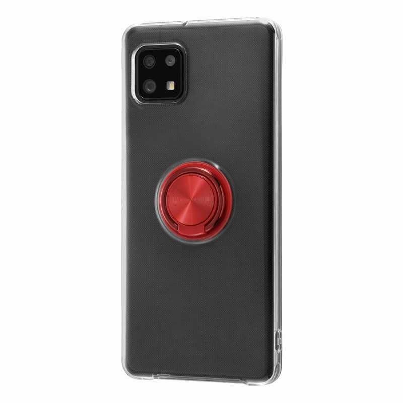 Rakuten - AQUOS sense6s / AQUOS sense6 TPUソフトケース リング付/レッド