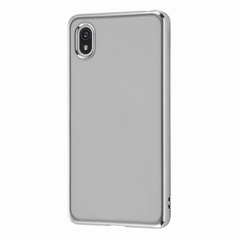 Rakuten - Xperia Ace III TPUソフトケース メタリックフレーム/シルバー