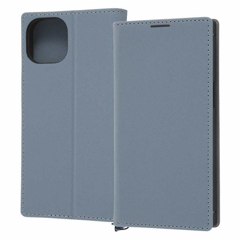 Rakuten - iPhone 14/iPhone 13 耐衝撃 手帳型レザーケース KAKU Durable/ブルー/ライトグレー/ブラック/ブラック/トープ/ライトグレー