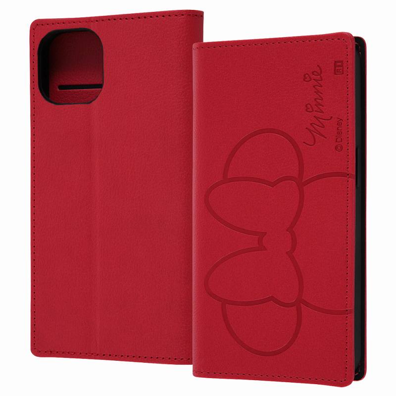 Rakuten - iPhone 14/ 13 『ディズニーキャラクター』/耐衝撃 手帳型レザーケース シンプル/ミニーマウス