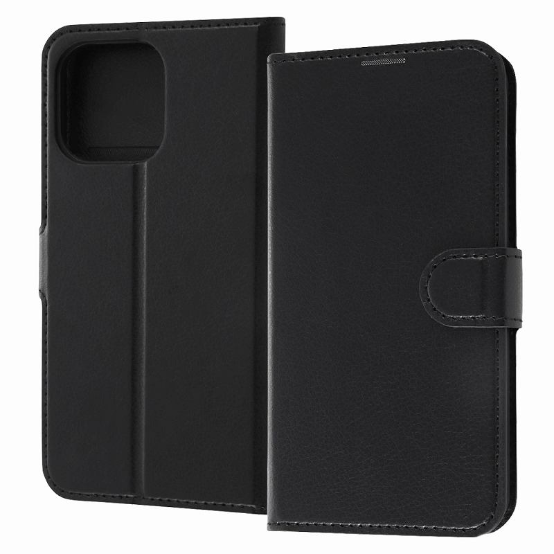 Rakuten - iPhone 14 Pro Max 耐衝撃 手帳型レザーケース シンプル マグネット/ブラック/ブラック/ブラック/レッド/ダークネイビー/レッド