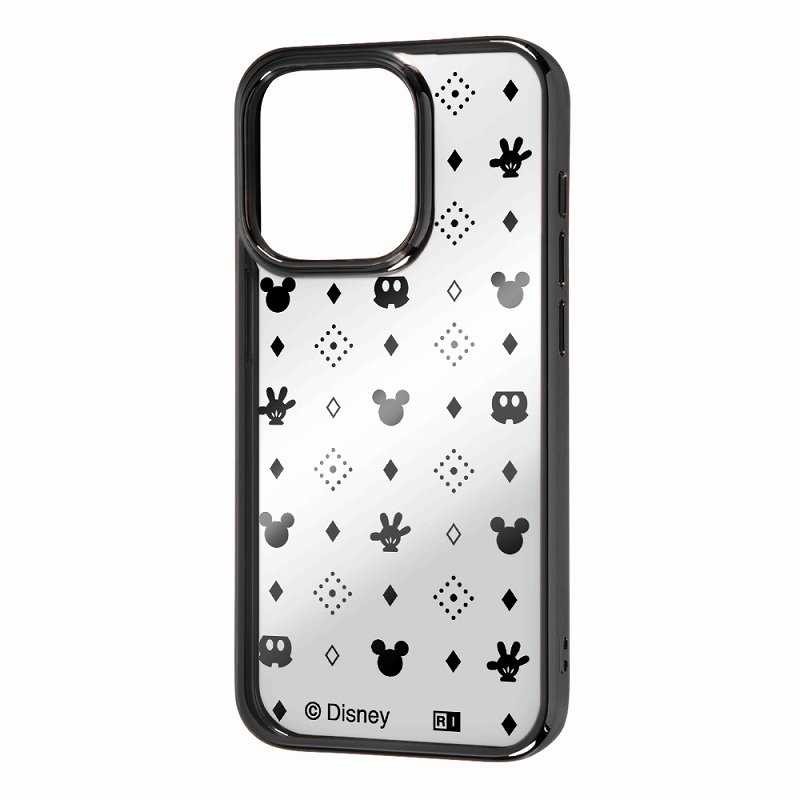 Rakuten - iPhone 14 Pro『ディズニーキャラクター』/TPUソフトケース META/ミッキーマウス総柄_メタリック/ミッキーマウスサイン_メタリック