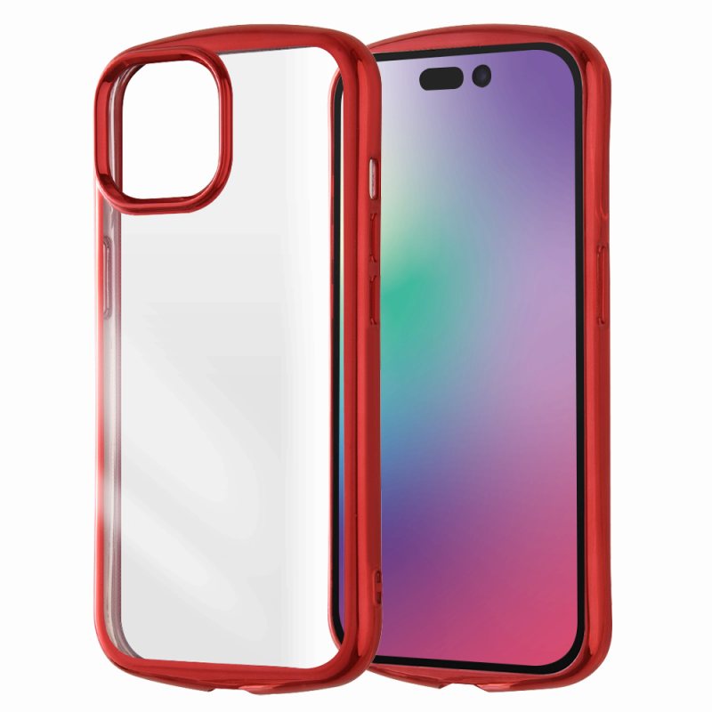 Rakuten - iPhone 15 / 14 / 13 耐衝撃 TPUソフトケース METAMORU plus/レッド