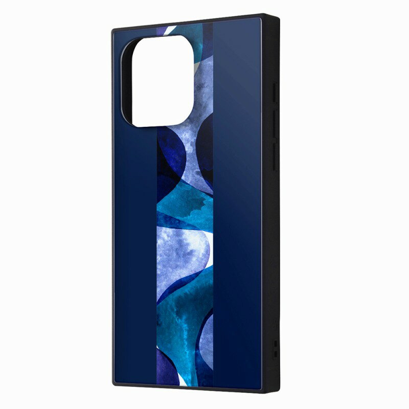 Rakuten - iPhone 15 Pro Max 耐衝撃 ハイブリッドケース KAKU/ストライプ/ブルー
