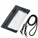 エレコム elecom スマートフォン用防水ケース/IPX8/ショルダーストラップ付属/気密ファスナータイプ/ブラック