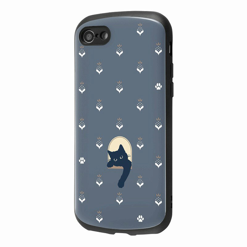 Rakuten - iPhone SE(第3世代) / SE(第2世代) / 8 / 7 超! 保護ケース MiA-collection/ネコ/ネイビー