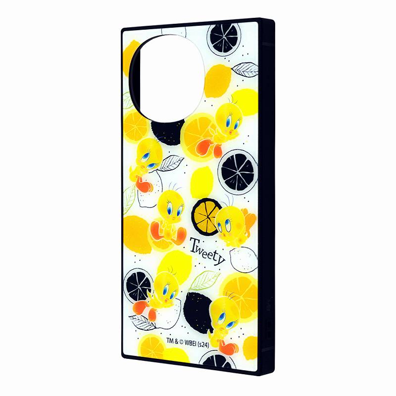 Rakuten - AQUOS R9 ルーニー・テューンズ / ハイブリッドケース KAKU/トゥイーティー_総柄