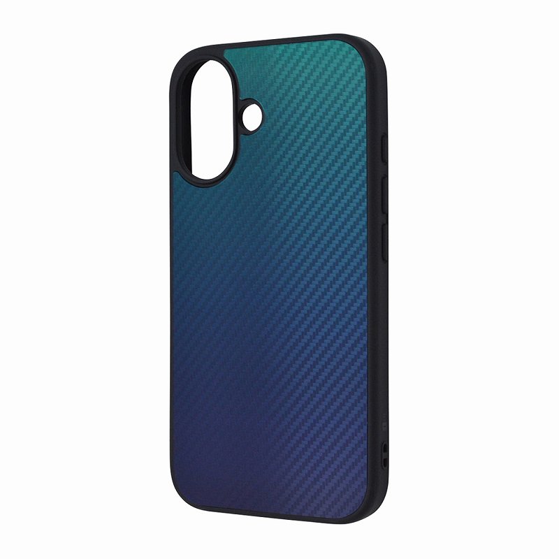 Rakuten - iPhone 16 maru 耐衝撃 バンパー カーボン調 ハイブリッドケース