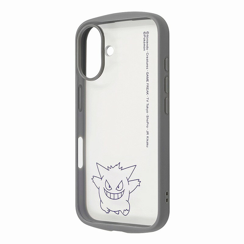 iPhone 16 ポケットモンスター / Puffull 衝撃吸収 バンパー ハイブリッドケース / ゲンガー