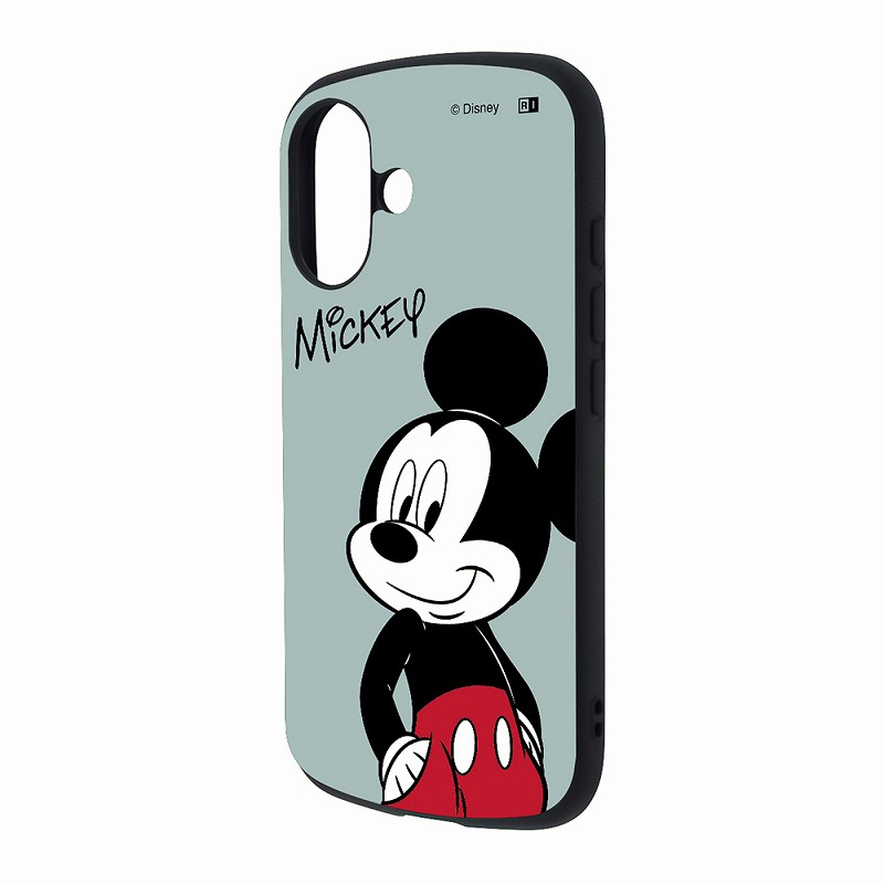 iPhone 16 / ディズニー / 耐衝撃 ハイブリッドケース / ミッキーマウス _シルエット_W