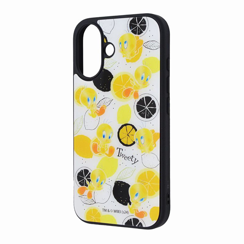Rakuten - iPhone 16 ルーニー・テューンズ / maru 衝撃吸収 バンパー ハイブリッドケース / トゥイーティー_総柄