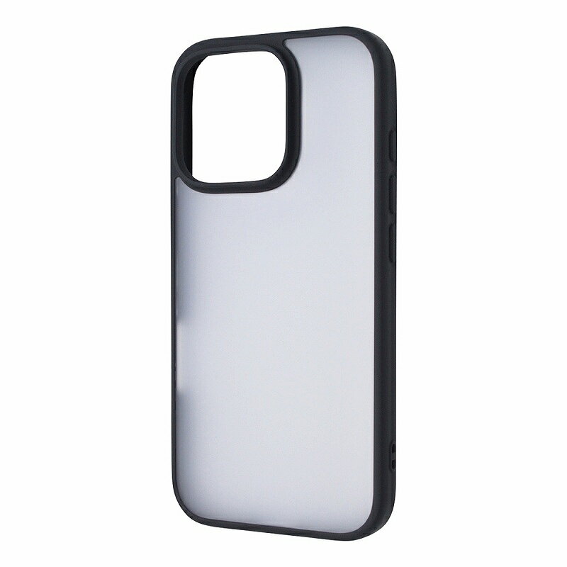 Rakuten - iPhone 16 Pro SHEER 衝撃吸収 バンパー 指紋防止 マット シアー ハイブリッドケース / シアーホワイト_ブラック