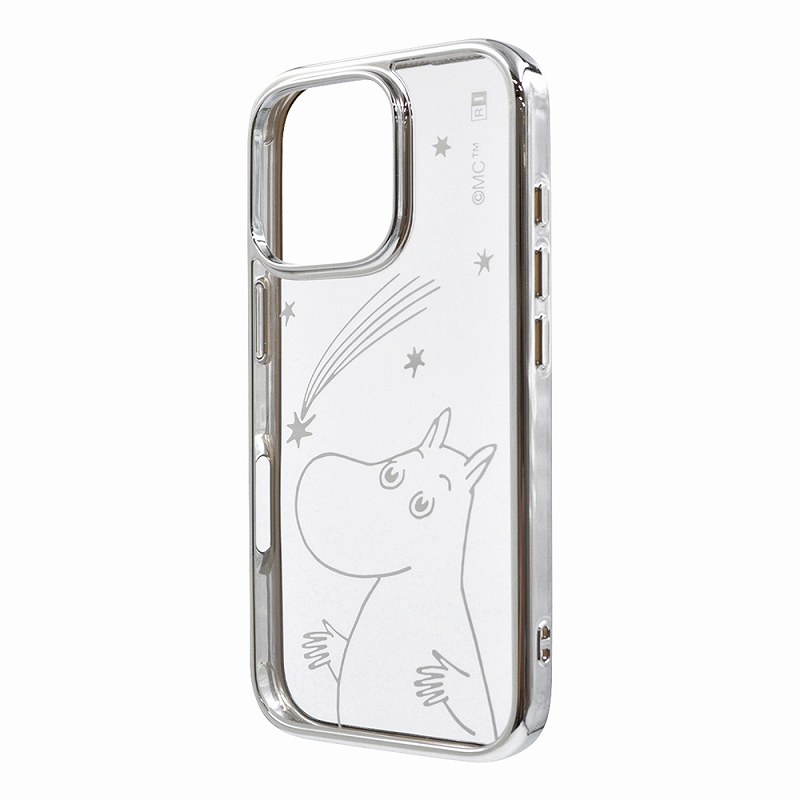 Rakuten - iPhone 16 Pro ムーミン / 衝撃吸収 バンパー メタリック ハイブリッドケース / ムーミン星空_メタリック