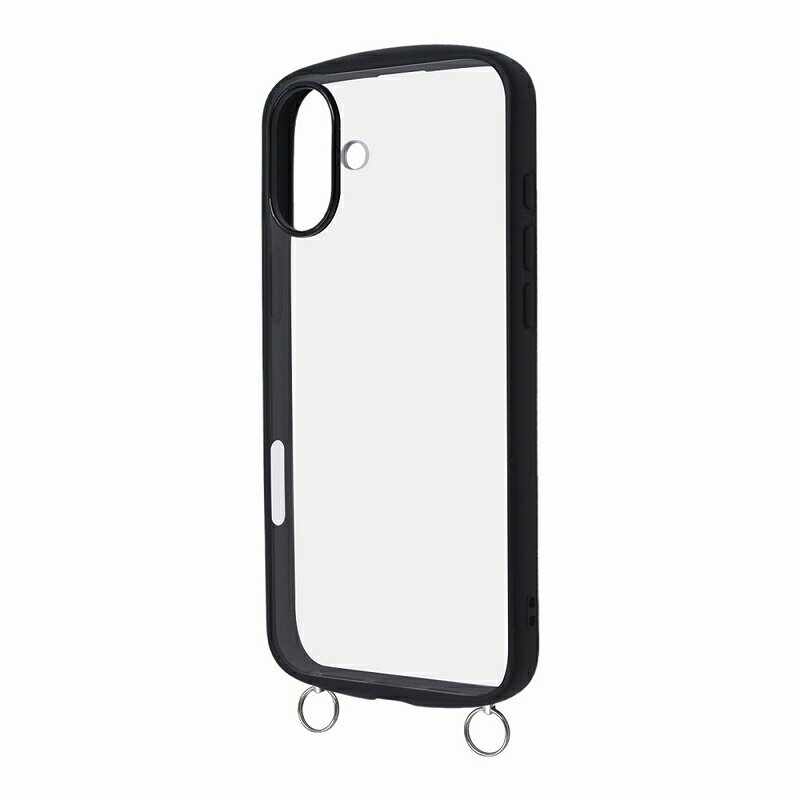 Rakuten - iPhone 16 Plus Like standard Puffull 耐衝撃 バンパー ストラップ金具付き ハイブリッドケース