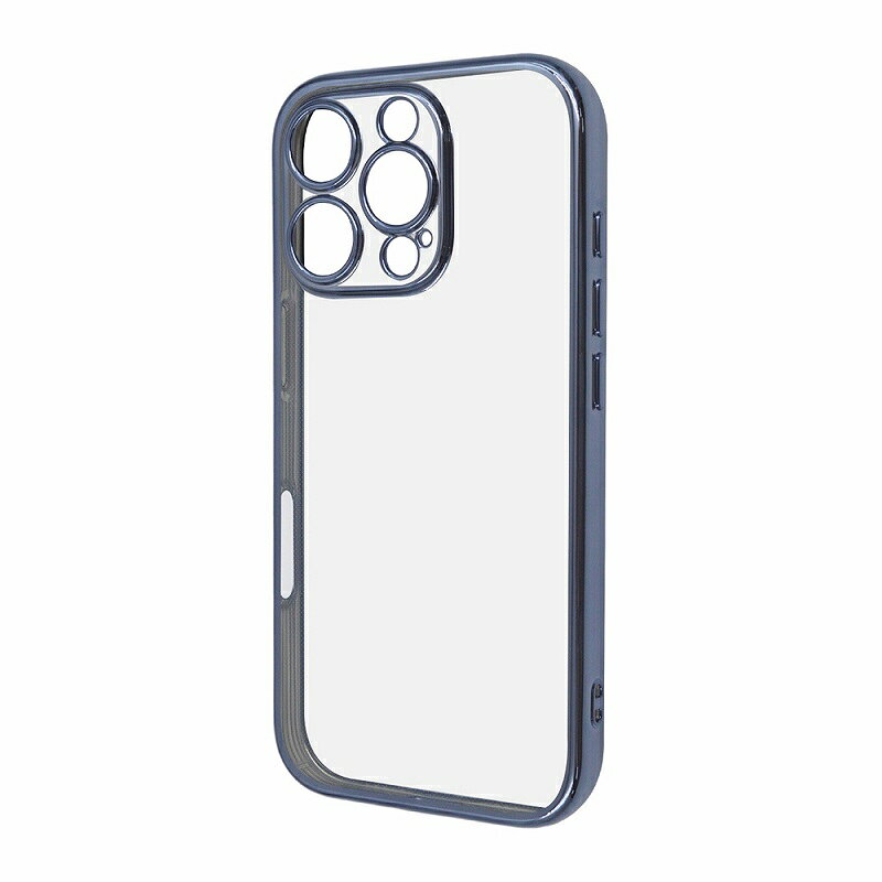 Rakuten - iPhone 16 Pro Like standard 精密設計 カメラ保護 衝撃吸収 バンパー メタリック TPUソフトケース / ライトブルー