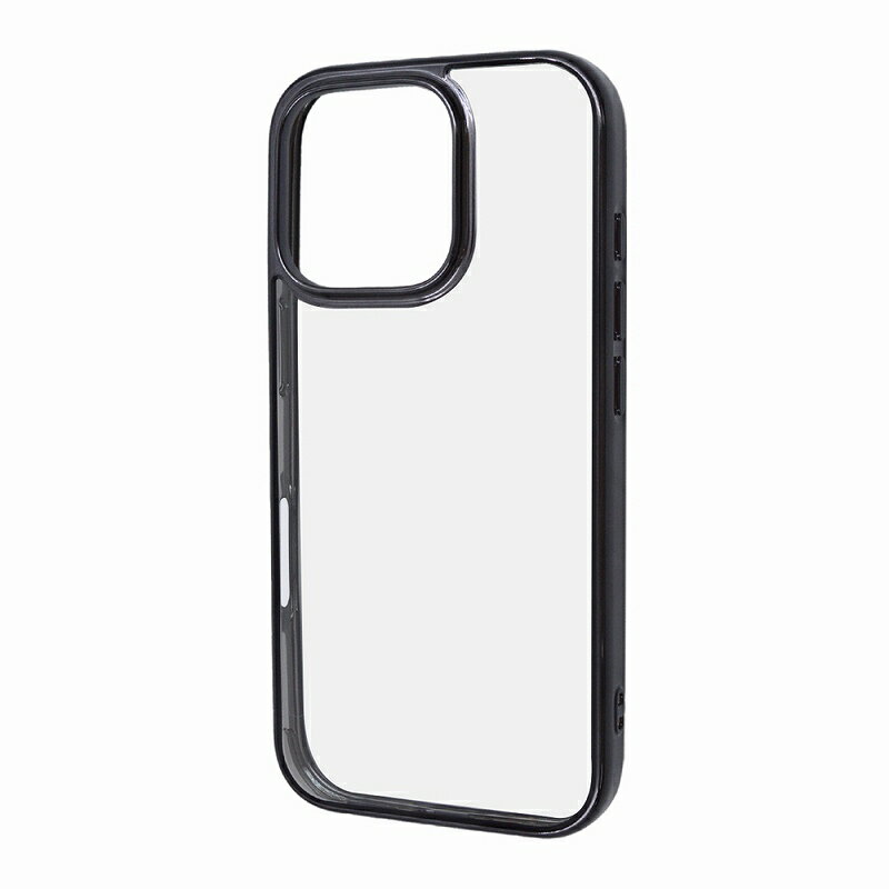 Rakuten - iPhone 16 Pro Like standard 衝撃吸収 バンパー メタリック ハイブリッドケース / ブラック