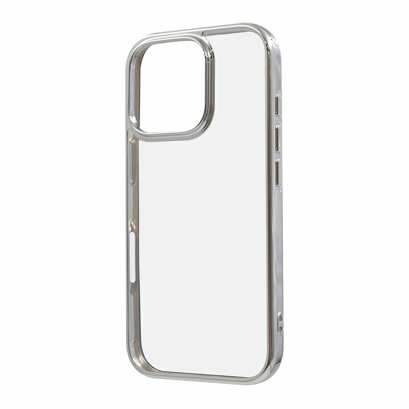 iPhone 16 Pro Like standard 衝撃吸収 バンパー メタリック ハイブリッドケース / シルバー