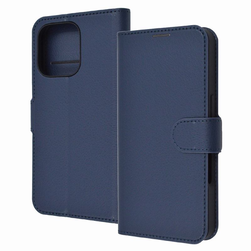 Rakuten - iPhone 16 Pro Like standard 耐衝撃 マグネットベルト シンプル 手帳型レザーケース / ダークネイビー
