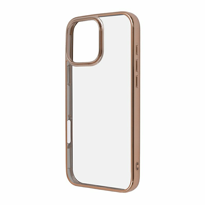 Rakuten - iPhone 16 Pro Max Like standard 衝撃吸収 バンパー メタリック ハイブリッドケース / ピンクゴールド