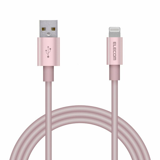 エレコム elecom ライトニングケーブル 1m 準高耐久 Lightning(オス) USB-A(オス) RoHS指令準拠 ピンク エレコム elecom ライトニングケーブル 1m 準高耐久 Lightning(オス) USB-A(オス) RoHS指令準拠 ピンク