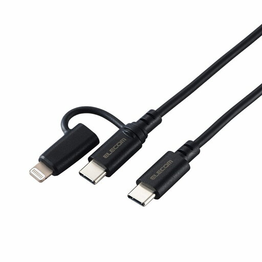 エレコム elecom 2in1ケーブル(USB Type-C - USB Type-C/Lightning変換/MFi認証) エレコム elecom 2in1ケーブル(USB Type-C - USB Type-C/Lightning変換/MFi認証)