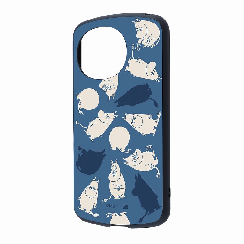 Rakuten - AQUOS sense9 ムーミン / 超! 保護ケース MiA 衝撃吸収 バンパー ハイブリッドケース / ムーミン_モノクロ総柄