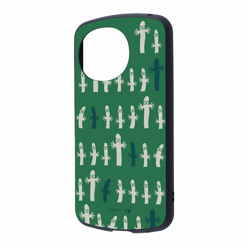 Rakuten - AQUOS sense9 ムーミン / 超! 保護ケース MiA 衝撃吸収 バンパー ハイブリッドケース / ニョロニョロ_モノクロ総柄