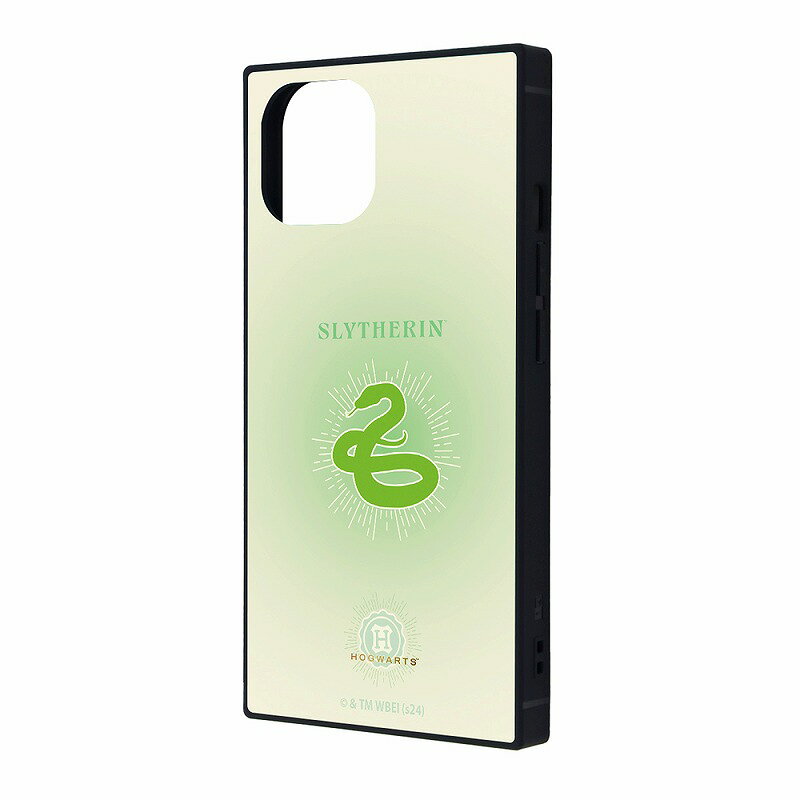 Rakuten - iPhone 15 / 14 / 13 ハリー・ポッター / KAKU 衝撃吸収 バンパー スクエア ハイブリッドケース / スリザリン