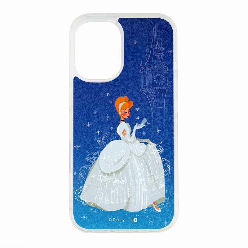 Rakuten - iPhone 16 ディズニー / 衝撃吸収 バンパー 動く キラキラ ラメ グリッターケースシンデレラ_ドレスアップ