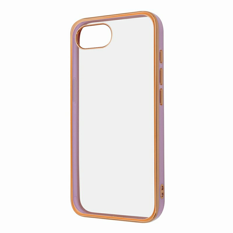Rakuten - iPhone 17e / 16e LUSTANT 衝撃吸収 バンパー キラキラ メタリック カラフル ハイブリッドケース / ラベンダー_ゴールド