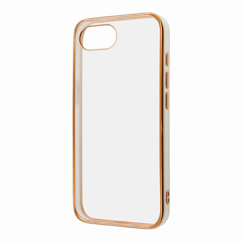 Rakuten - iPhone 17e / 16e LUSTANT 衝撃吸収 バンパー キラキラ メタリック カラフル ハイブリッドケース / ホワイト_ゴールド