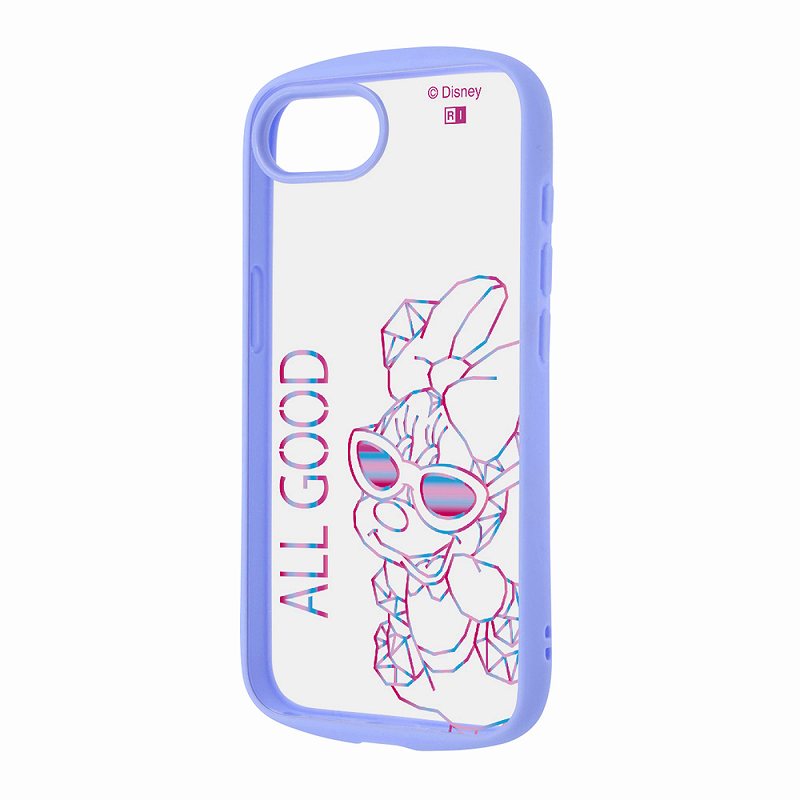 Rakuten - iPhone 17e / 16e ディズニー / Puffull 衝撃吸収 バンパー ハイブリッドケース / ミニーマウス×ポリゴン風