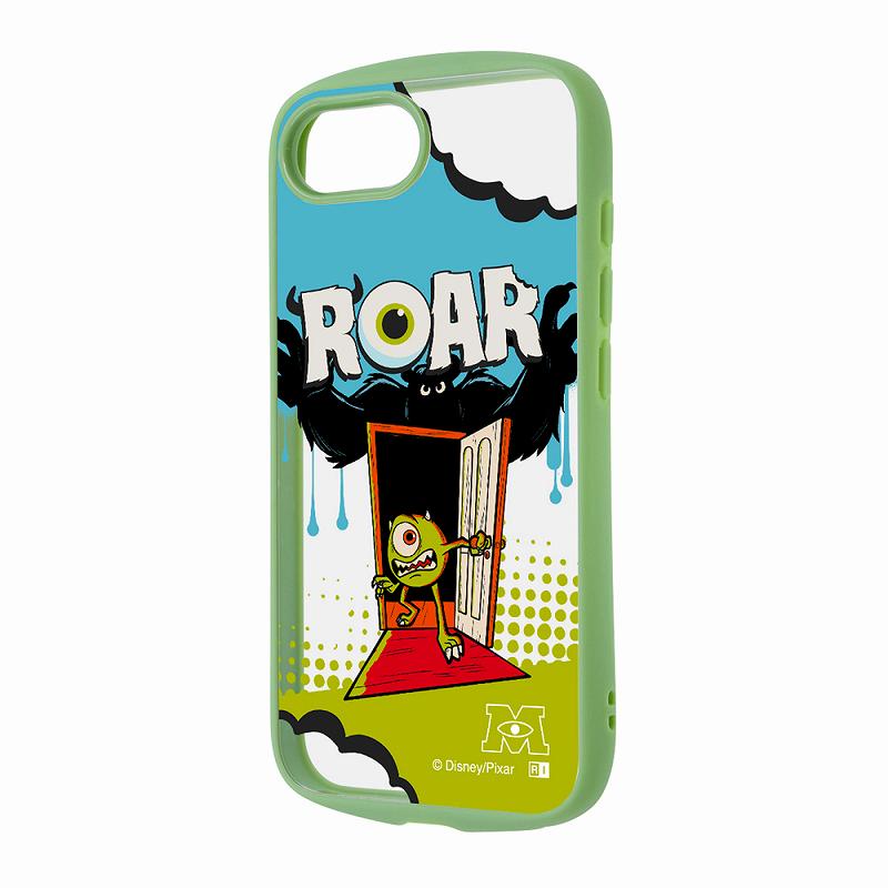 iPhone 17e / 16e ディズニー ピクサー / Puffull 衝撃吸収 バンパー ハイブリッドケース / マイク_恐怖体験