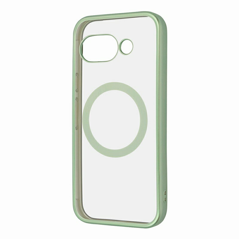 Rakuten - Google Pixel 9a Like standard マグネットアクセサリー対応 衝撃吸収 バンパー マット メタリック ハイブリッドケース / ライトグリーン