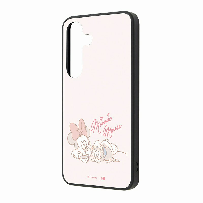Rakuten - Galaxy S25 ディズニー / maru 衝撃吸収 バンパー ハイブリッドケース/ミニーマウス_フィガロとお昼寝