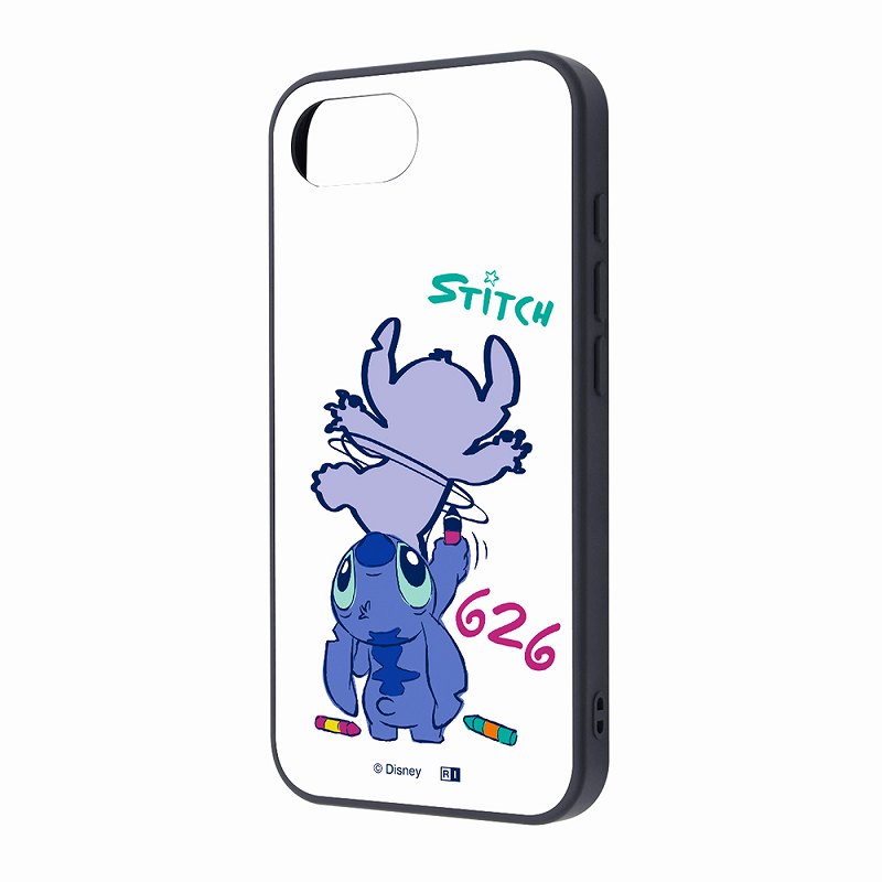 Rakuten - iPhone 17e / 16e ディズニー / maru 衝撃吸収 バンパー ハイブリッドケース/スティッチ