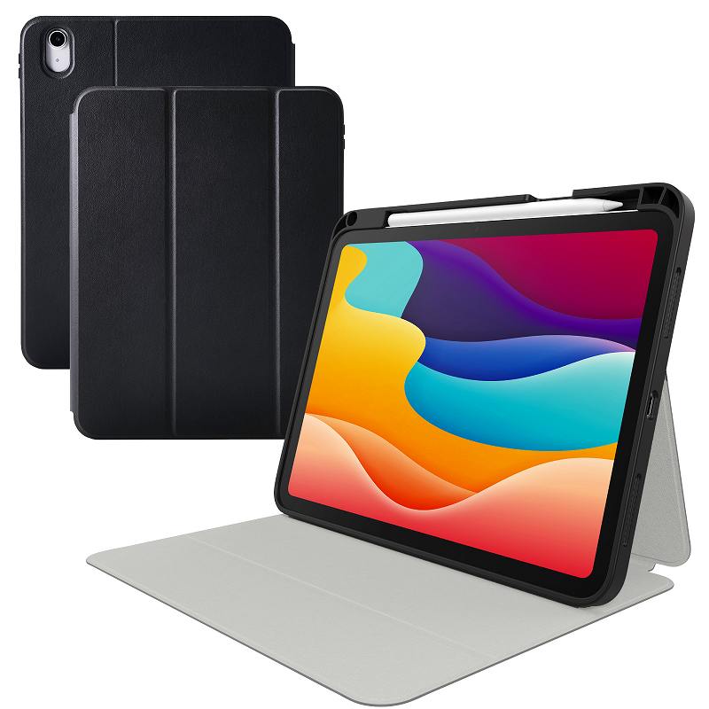 ���쥳�� elecom iPad11�����(A16)/10.9�����(��10����)/�ե�åץ�����/�׷�ۼ�/ApplePencil��Ǽ/���꡼���б�/�֥�å�