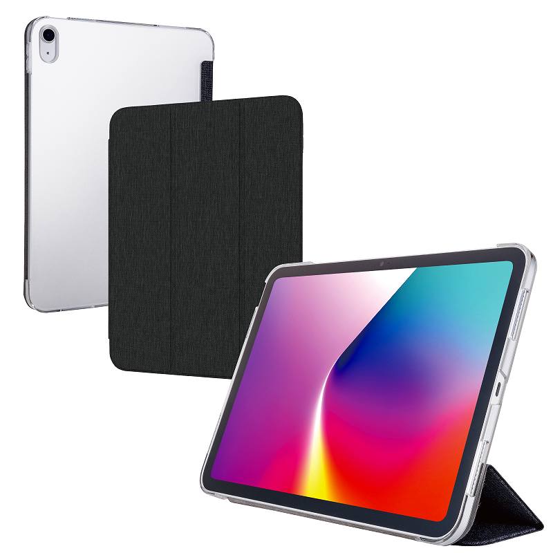 ���쥳�� elecom iPad11�����(A16)/10.9�����(��10����)/�ե�åץ�����/��������/�ե��֥�å�/���̥��ꥢ/2���󥰥�/�֥�å�