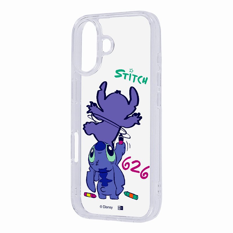 iPhone 17 / ディズニー / 耐衝撃 ハイブリッドケース / スティッチ_お絵描き2