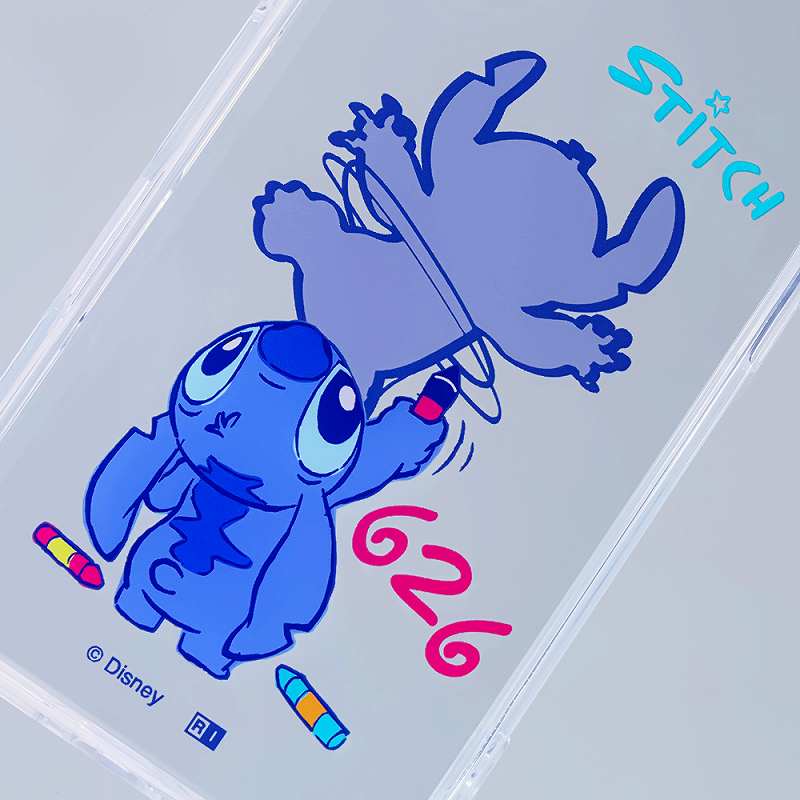 iPhone 17 / ディズニー / 耐衝撃 ハイブリッドケース / スティッチ_お絵描き2