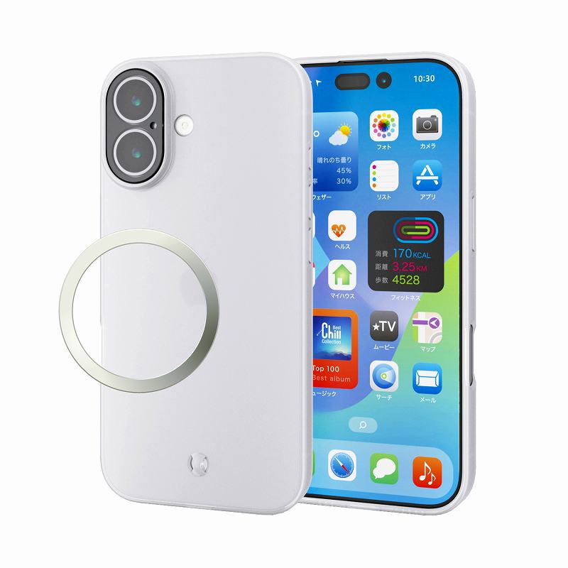 Rakuten - エレコム elecom iPhone 17/ソフトケース/極限Plus/メタルステッカー付/ホワイト