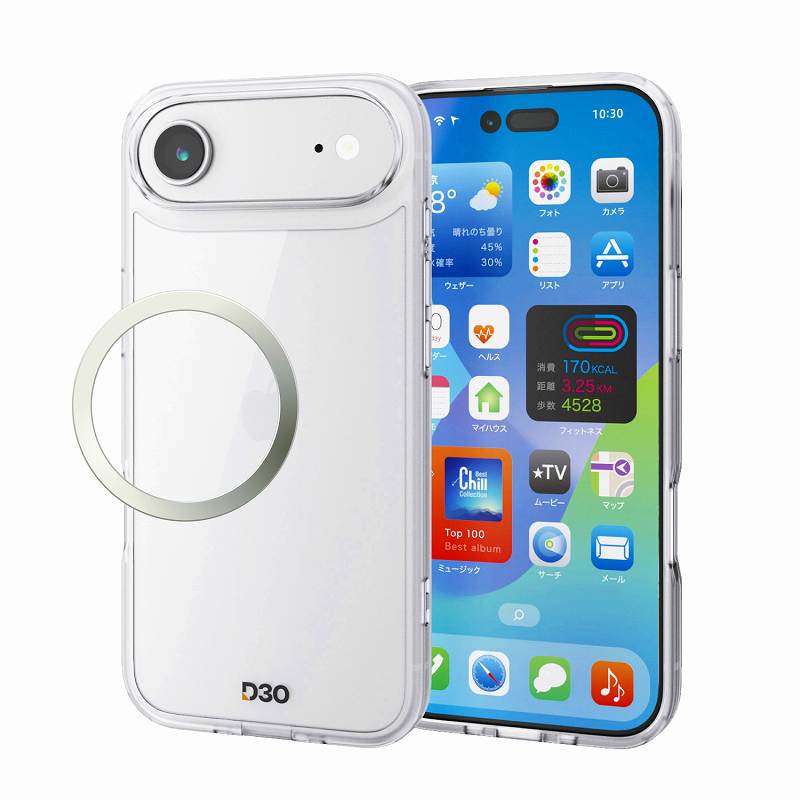 Rakuten - エレコム elecom iPhone Air/D3O/オールクリア/メタルステッカー付/クリア