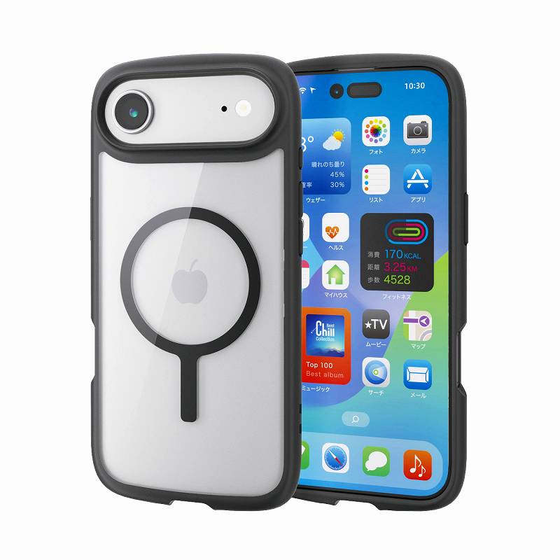 ���쥳�� elecom iPhone Air/TOUGH SLIM LITE/�ե졼�५�顼/MAGKEEP/�֥�å�